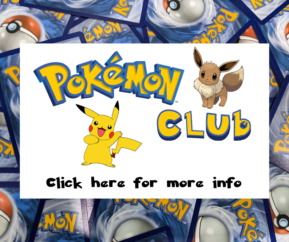 Pokemon card background advertising Pokémon club 